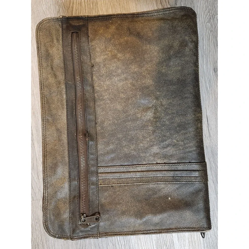 Vintage Scully Aviator Planner Binder Brown Leather Good Condition